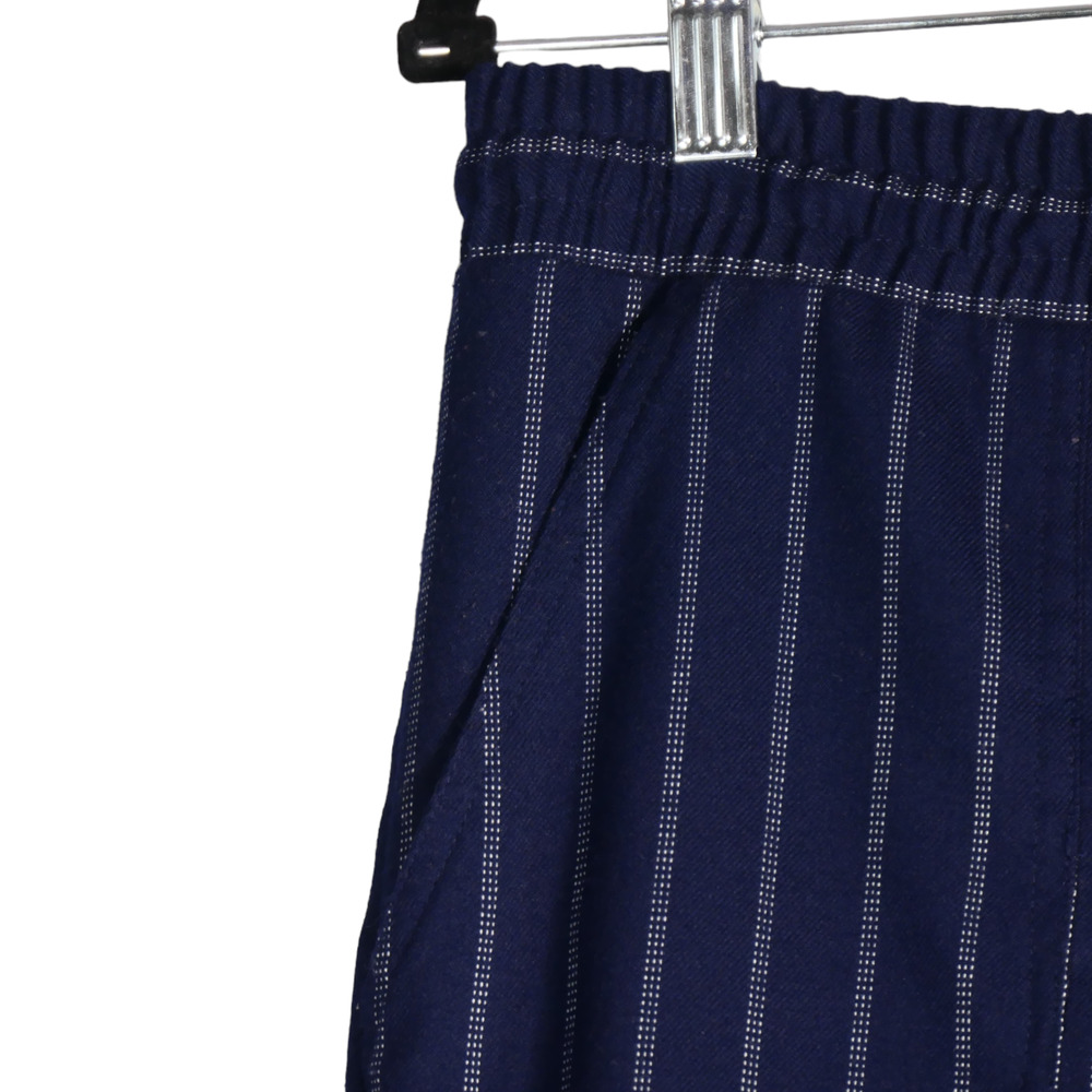 Nine West Joggers Womens Medium Blue White Pinstripes Drawstring Cuffed Pants - Picture 5 of 9